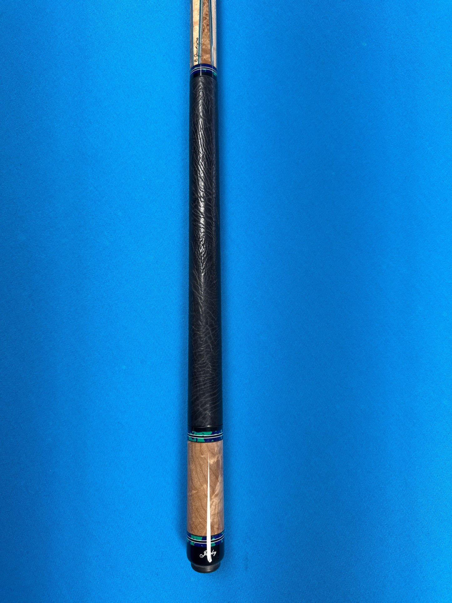 Exclusive Jacoby EH Ultra Pro BE Cue - Maple Burl & Azurite Malachite, 19.1 oz - Korvel