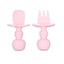 Children's Tableware Baby Dishes Set Silicone Fork Spoon Set - Korvel