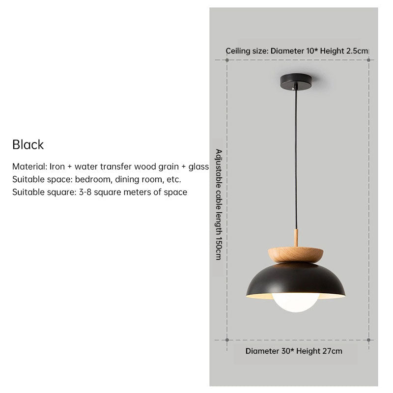 Modern Wabi Sabi Chandelier Japanese Wooden Pendant Light Decorative Indoor Metal Pendant Light - Korvel