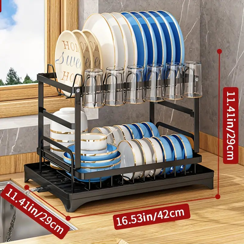 Kitchen drainage rack bowl and dish rack bowl and dish storage rack household utensils knives and forks storage rack - Korvel