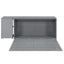 Queen Size Murphy Bed with Rotable Desk  Gray - Korvel