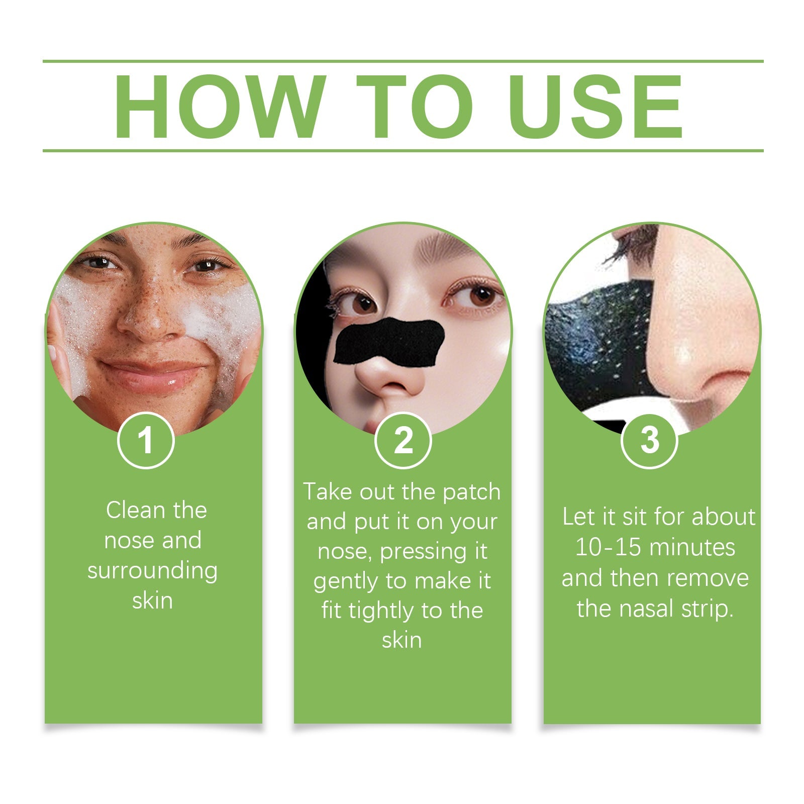 Charcoal Blackhead Pore Patch Gently Cleans Face From Blackheads And Improves Rough Pores - Korvel
