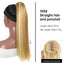 Grab clip ponytail wig female straight hair ponytail mini small grab clip ponytail long straight hair chemical fiber wig high ponytail - Korvel