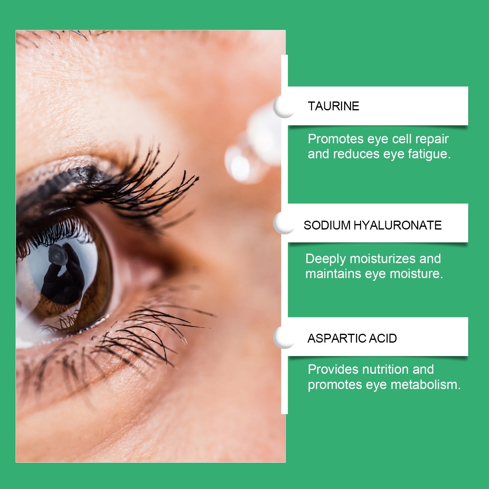 Eye Care Solution Relieves Dryness, Soothes Moisture And Keeps Your Eyes Comfortable Portable Eye Care Drops - Korvel