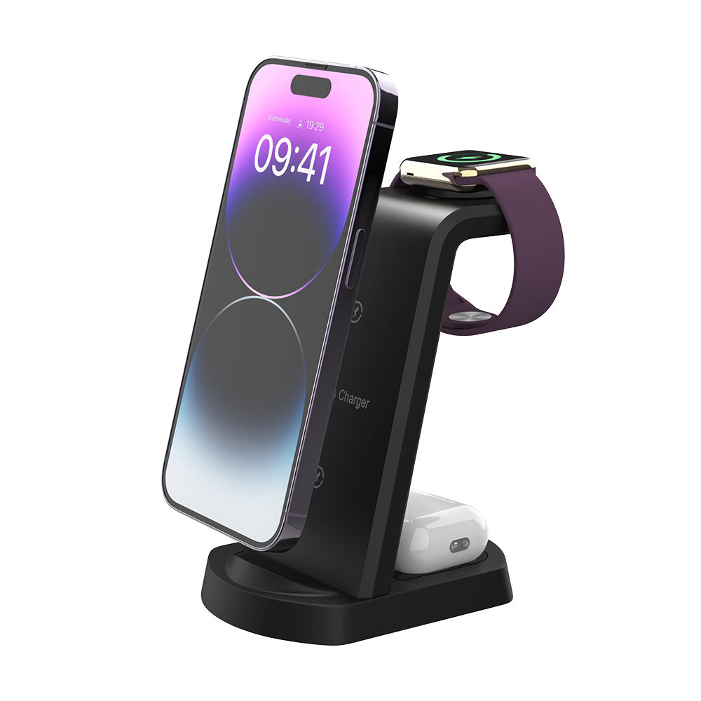 Cargador Inalámbrico Premium Tres en Uno para Dispositivos