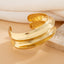 Ins exaggerated metal texture wide face bracelet with irregular personality for women Bracelet multi-layer - Korvel