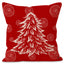 Christmas hat pillowcase linen Christmas tree letter print pillowcase holiday - Korvel
