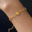 Stainless steel gold splicing personalized niche design titanium steel bracelet - Korvel