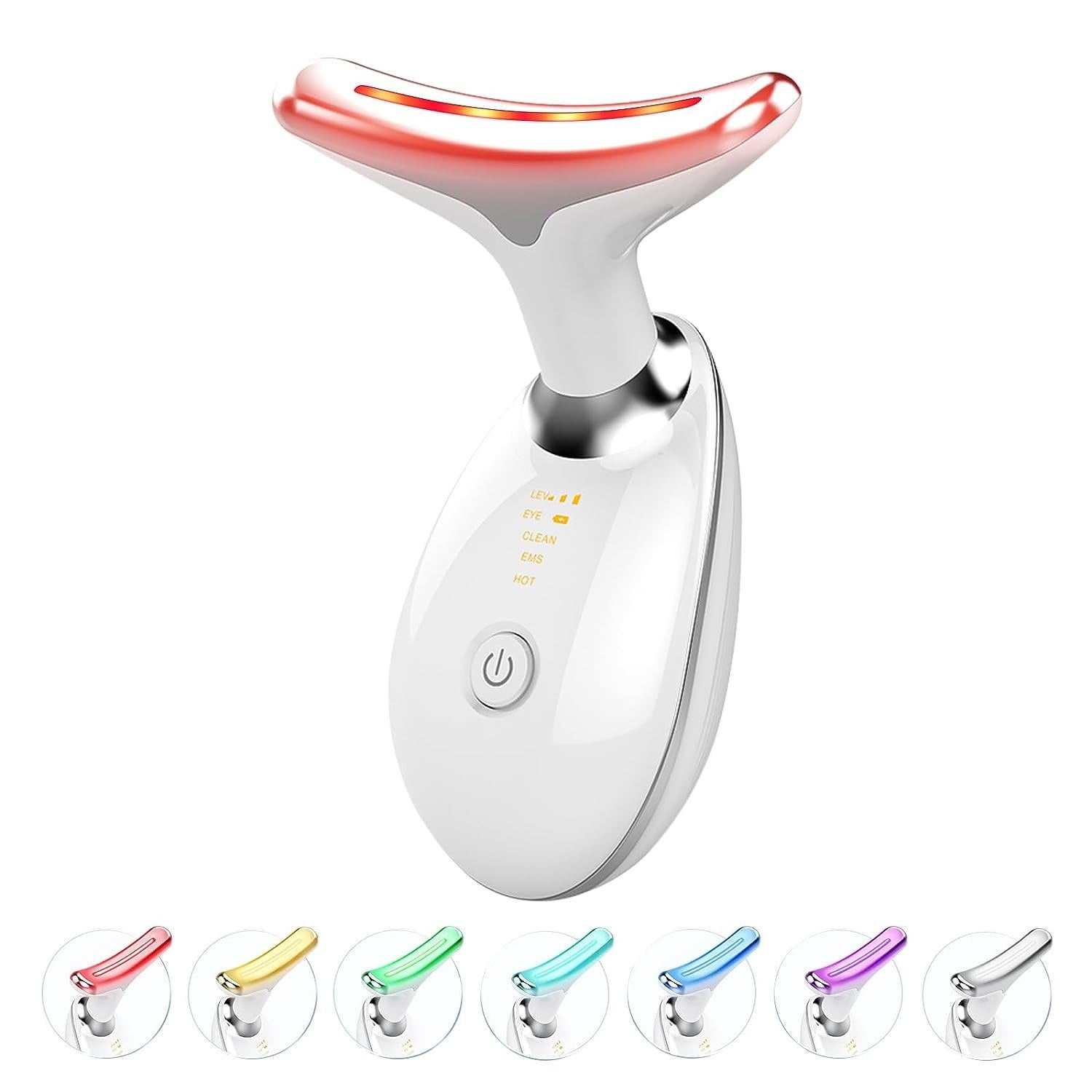 New neck beauty vibration massage neck line instrument, small iron lifting and tightening neck, facial color light introduction beauty instrument - Korvel