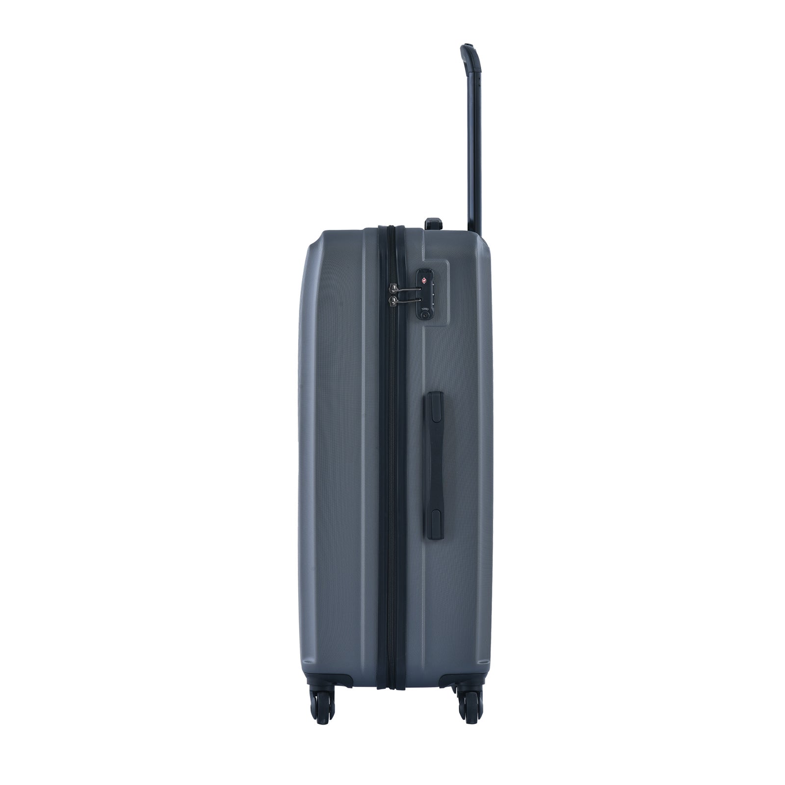 3 Piece Luggage Sets ABS Lightweight Suitcase with Two Hooks, Spinner Wheels, TSA Lock, (20/24/28) Gray - Korvel