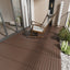 2FT terrace tiles, DIY module interlocking terrace tiles, quick installation of courtyard tiles, 24 pieces in red brown color - Korvel