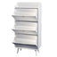 Modern Arc Design Shoe Cabinet With 3 Drawers,Shoe Storage Cabinet for Entryway,Outdoor,White Finish - Korvel