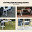 Aluminum Work Platform Large Size Step Stool Folding Portable Work Bench 40" Width Telescopic Feet 22" -27.5" Height Adjustable - Korvel