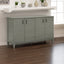 Buffet de rangement TREXM gris antique à 4 portes avec étagères réglables