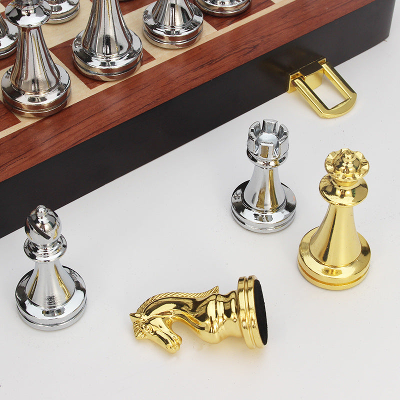 High end international chess set folding chessboard gift chess pieces children's chess pieces Western chess - Korvel