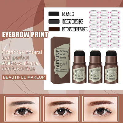 One Step Brow Stamp Shaping Kit Hairline Eyebrow Print Eyebrow Patch Repair Hairline Eyebrow Print - Korvel