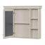 35'' x 28'' Blue Wall Mounted Bathroom Storage Cabinet with Mirror Door, Modern Bathroom Wall Cabinet with Mirror - Korvel