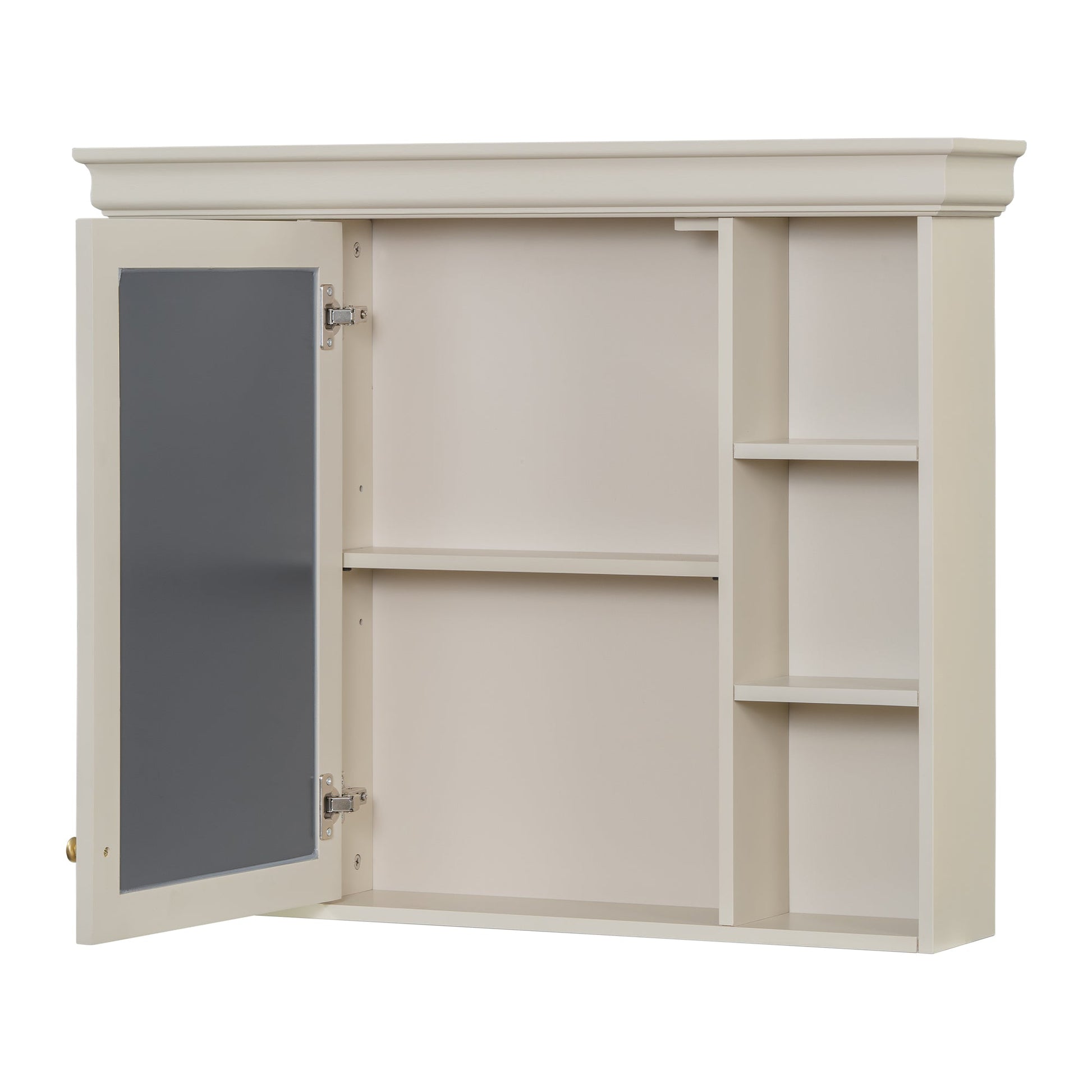 35'' x 28'' Blue Wall Mounted Bathroom Storage Cabinet with Mirror Door, Modern Bathroom Wall Cabinet with Mirror - Korvel
