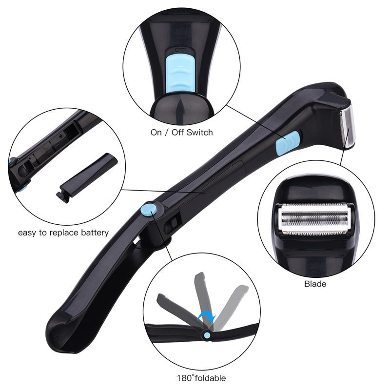 Back shaver handle foldable shaver Men's back shaver Retractable shaver - Korvel