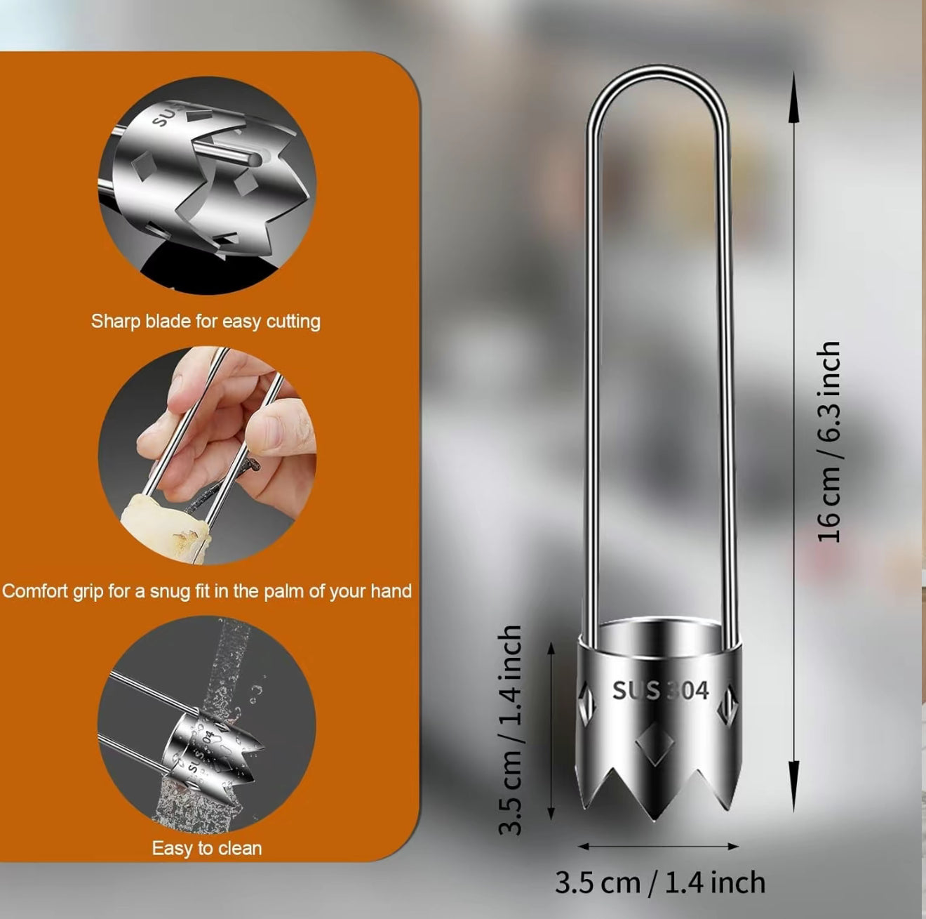 Seed Out Tool - 2-Piece Stainless Steel Corer Set