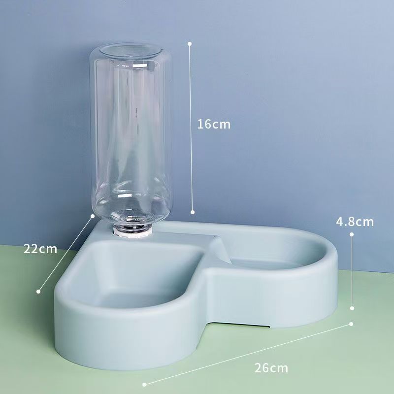 Pet bowls save space reduce flipping wet mouth cat bowls pet automatic water dispensers pet food bowls dog bowls - Korvel