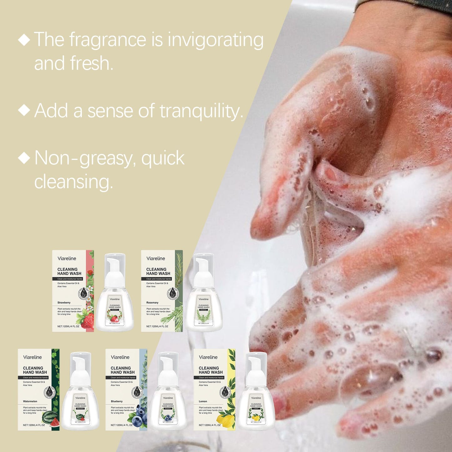 Blueberry Foaming Hand Sanitizer - Gentle Cleansing & Moisturizing
