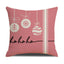Pink Cartoon Christmas Pillowcase - Premium Linen Cushion Cover