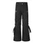High Street Style Multi-Pocket Workwear Flared Trousers with Belt Design for Men - Korvel