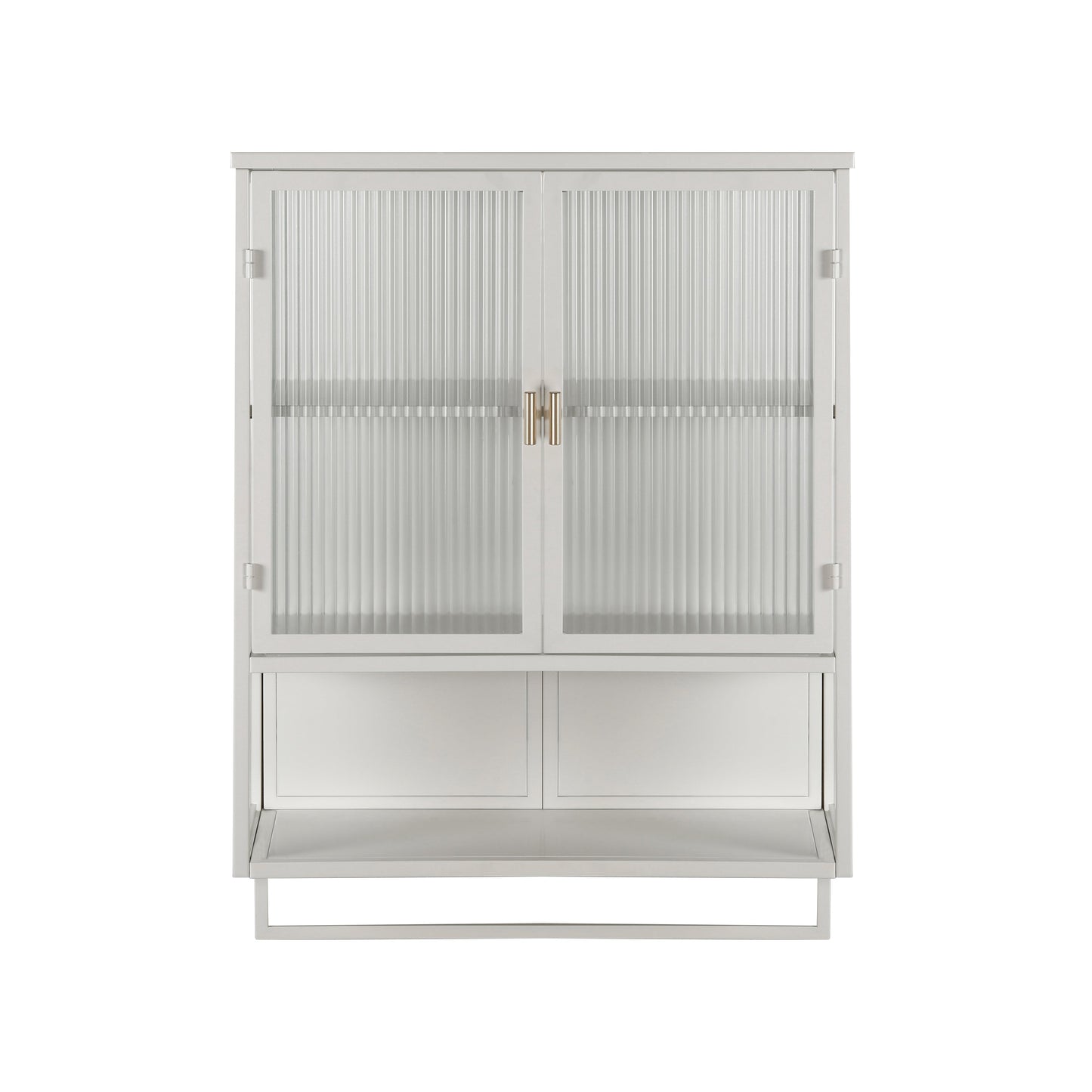 Modern Two-Door Wall Cabinet with Glass Doors