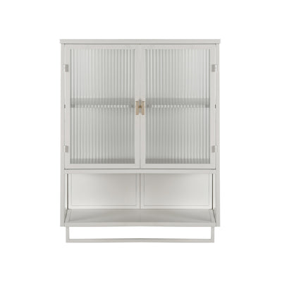 Modern Two-Door Wall Cabinet with Glass Doors