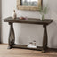 48-Inch Rustic Vintage Console Table --- Farmhouse Style Entryway Table with Open Shelf and Sturdy Construction (Walnut) - Korvel