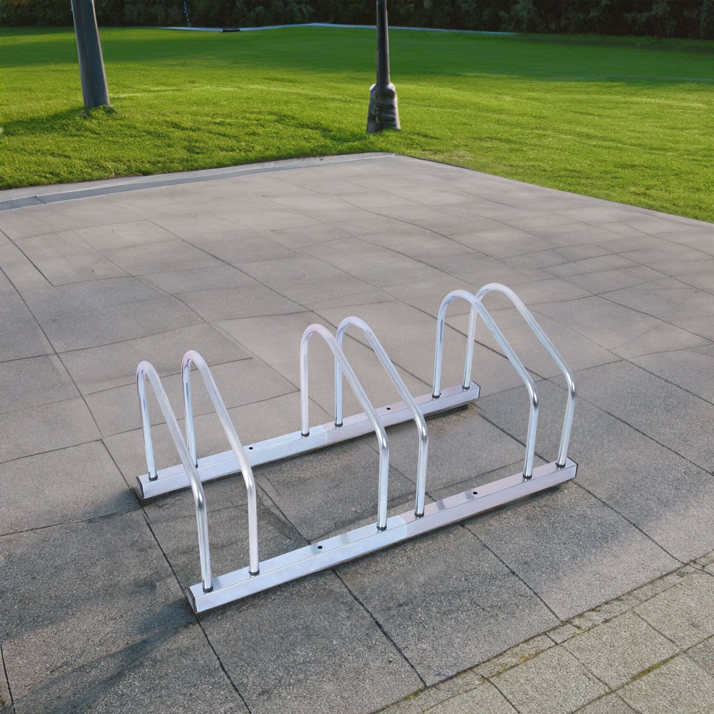 Support de sol premium pour 3 vélos pour roues de 22 à 28 pouces