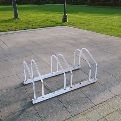 Premium 3-Bike Floor Stand for 22-28 Inch Wheels