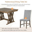 Ensemble de salle à manger TOPMAX en bois massif de style mid-century de 7 pièces