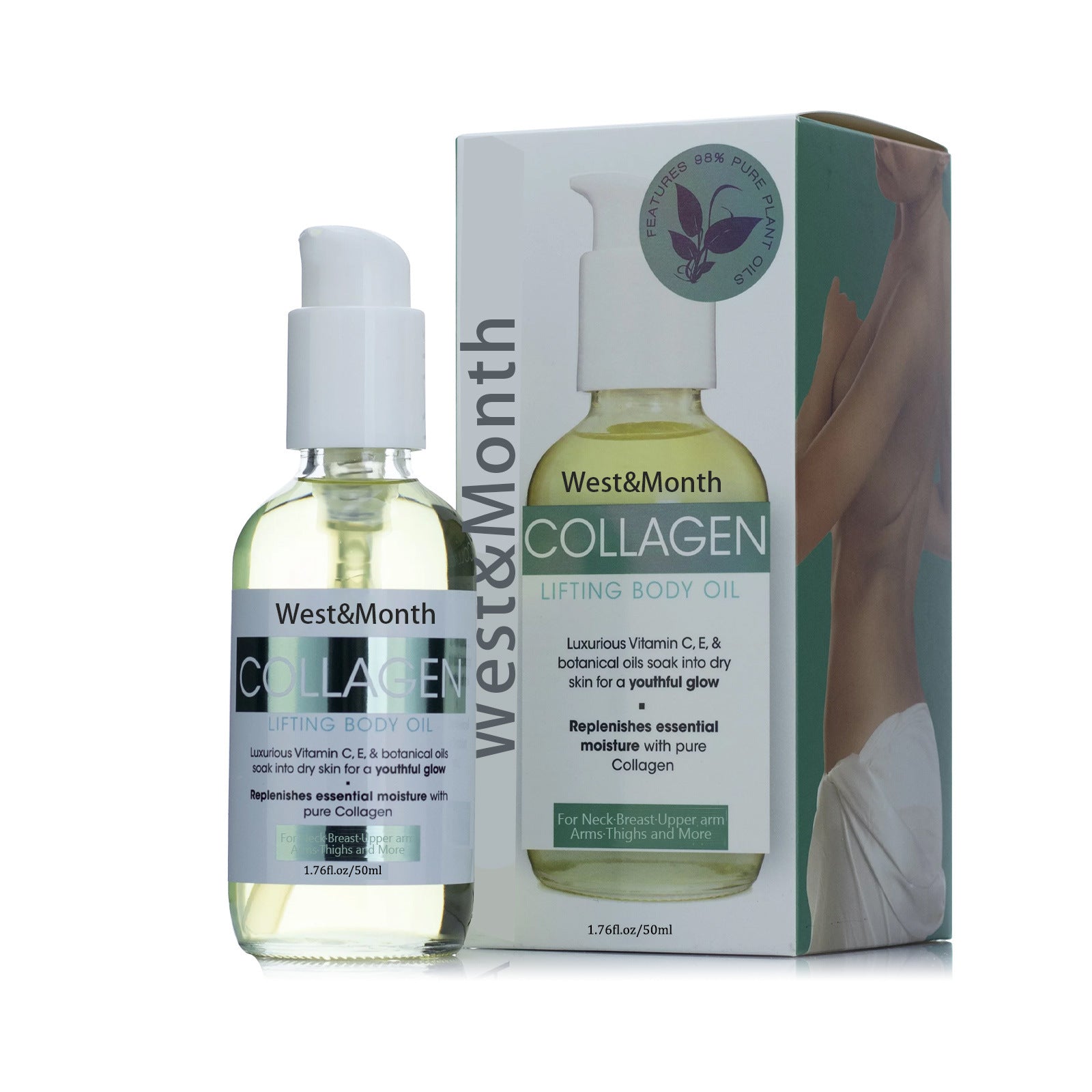 Collagen Lifting Body Oil, Lift Arm Shape Belly In Firming Skin Care Oil - Korvel