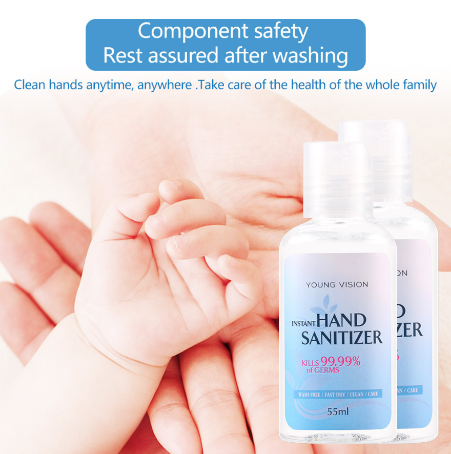 55ml Anti Virus Alcohol Hand Sanitizer Anti Bacteria Moisturizing Aloe Vera Hand Wash Disinfectant Gel Disposable Soap Skin Care - Korvel