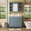 36 inch modern mirror cabinet with adjustable shelves, 2 soft closing doors, and 6 drawer storage cabinet door organizers - Korvel