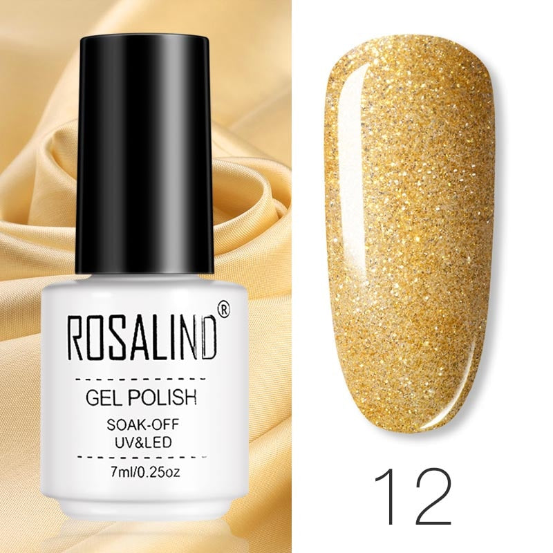 ROSALIND Gel Polish Set Manicure for Nails Semi Permanent Vernis top coat UV LED Gel Varnish Soak Off Nail Art Gel Nail Polish - Korvel