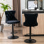 Black,Set of 225-33 Inch,17.7 inch base, Modern Upholstered Bar Stools with Backs Comfortable Tufted for Home Pub and Kitchen - Korvel
