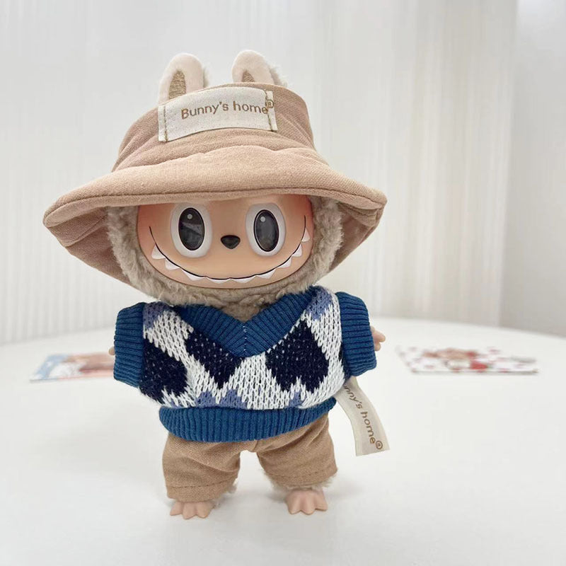 Clothing] Labubu Clothes with PVC Face Pendant, Labubu Sitting Party Series Doll Clothing - Korvel