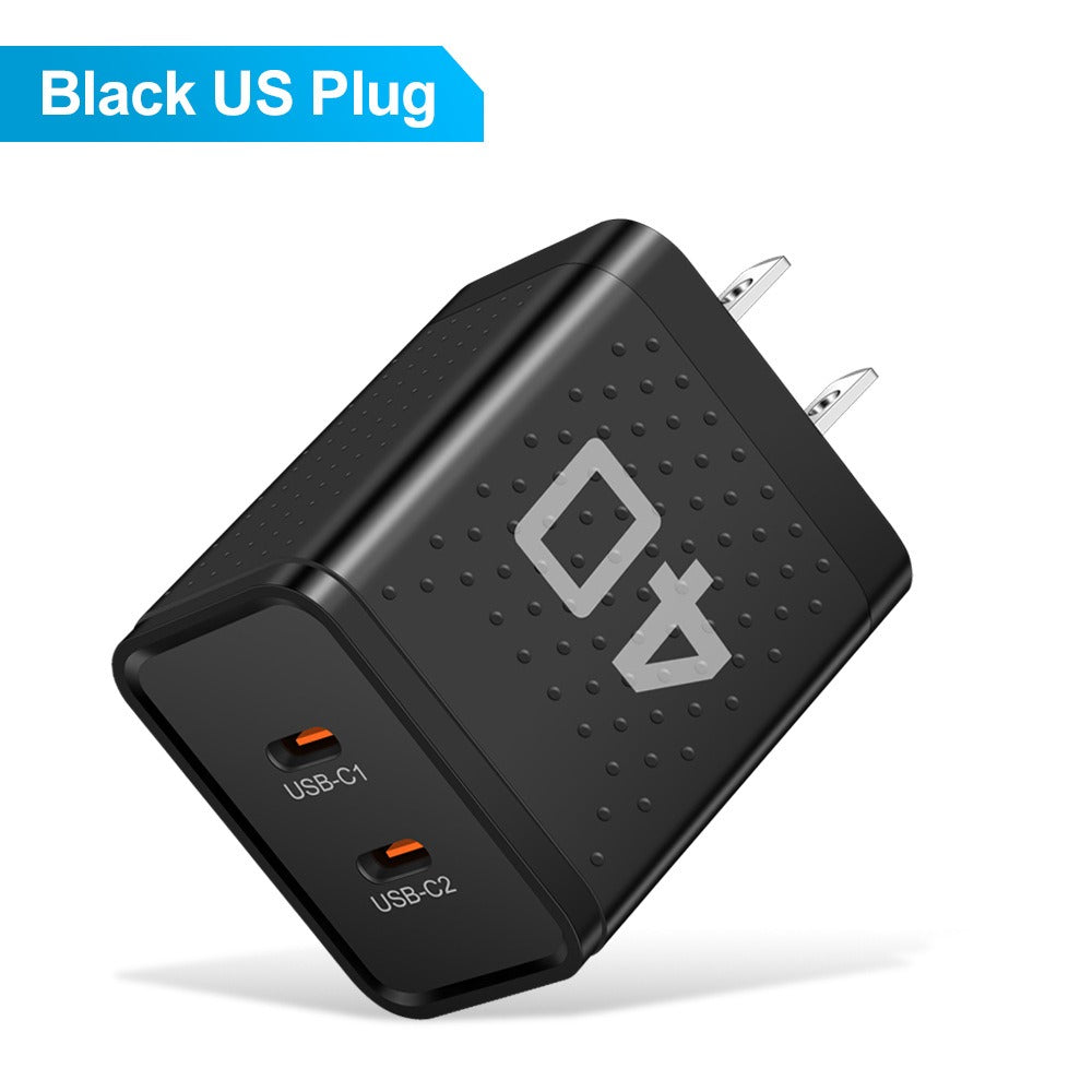 Adaptateur de voyage à chargement rapide Dual PD