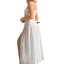 Sexy lingerie, sexy women's suspender lace long slit nightgown, pajamas - Korvel