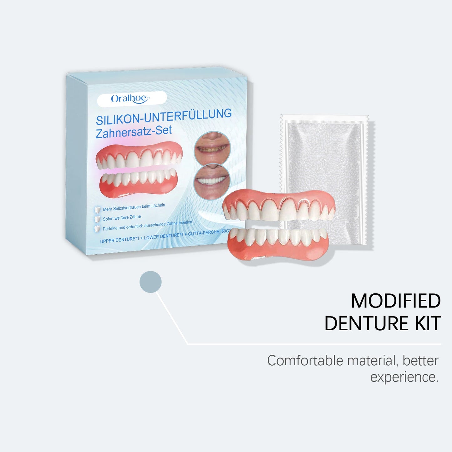 Cosmetic Denture Set for Enhanced Smile Comfort