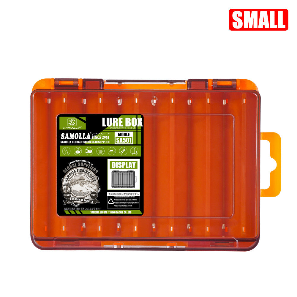 14-Compartment Fishing Tackle Box for Accessories, Lures & Hooks, Double-Sided Organizer. - Korvel