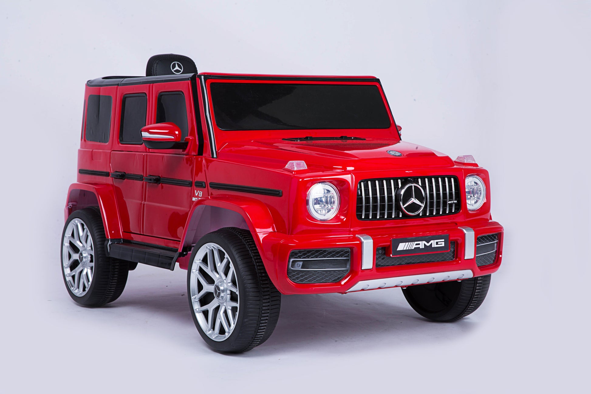Mercedes Benz G63 Children's Electric Vehicle with Remote Control, 12V Spring Suspension, Safety Lock, and License - Korvel