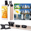10 in 1 Kits 12x Zoom Telephoto Lens Fish eye Lens Wide Angle Macro Lenses Cell Phone Mobile Tripod - Korvel