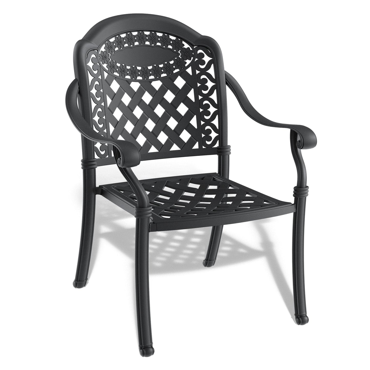 (Cushions In Random Colors)5-Piece Set Of Cast Aluminum Patio Furniture With Cushions - Korvel