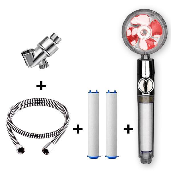 Propeller Shower Turbocharged Shower Head Shower Head Shower One-Button Water-Stop Shower - Korvel