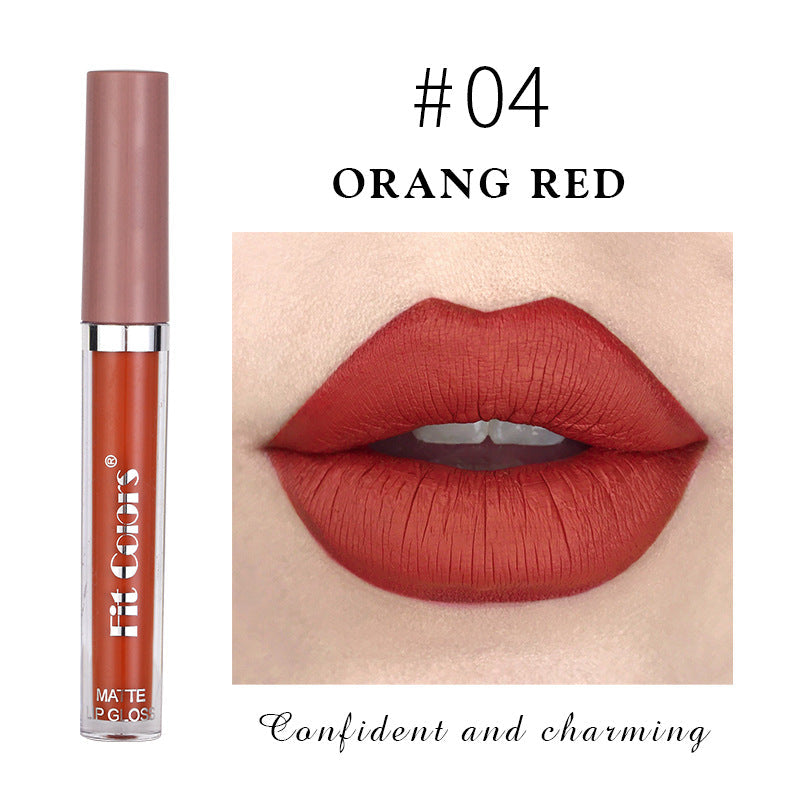 Fit Colors Matte Non Stick Cup Lip Gloss Fog Face Velvet Thin Tube Liquid Lipstick - Korvel