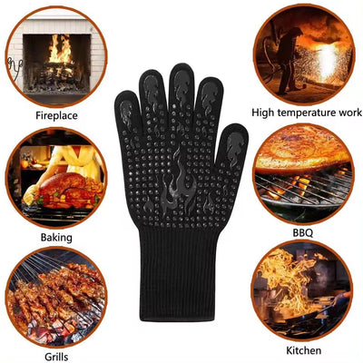 Premium Heat Resistant BBQ Gloves for Grilling and Baking